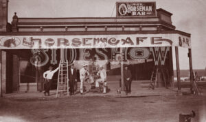 horseman bar and cafe saloon vintage photo