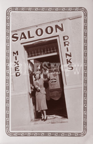 tilted frame saloon vintage photo