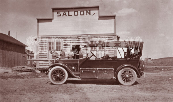 frontier car saloon vintage photo