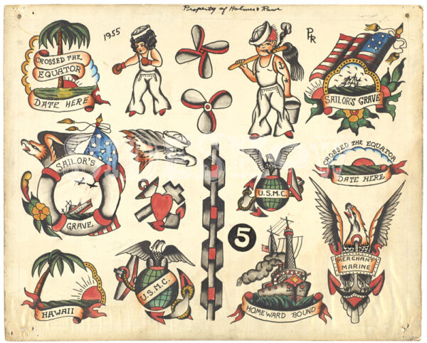 Holmes and Rowe tattoo samples