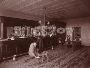 deer saloon vintage photo