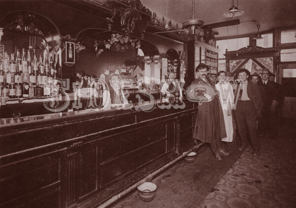 bar bottles saloon vintage photo