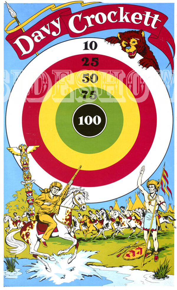 davy crockett vintage target dart board game