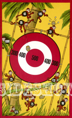 monkeys and coconuts vintage target dart board game