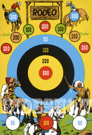 rodeo vintage target dart board game