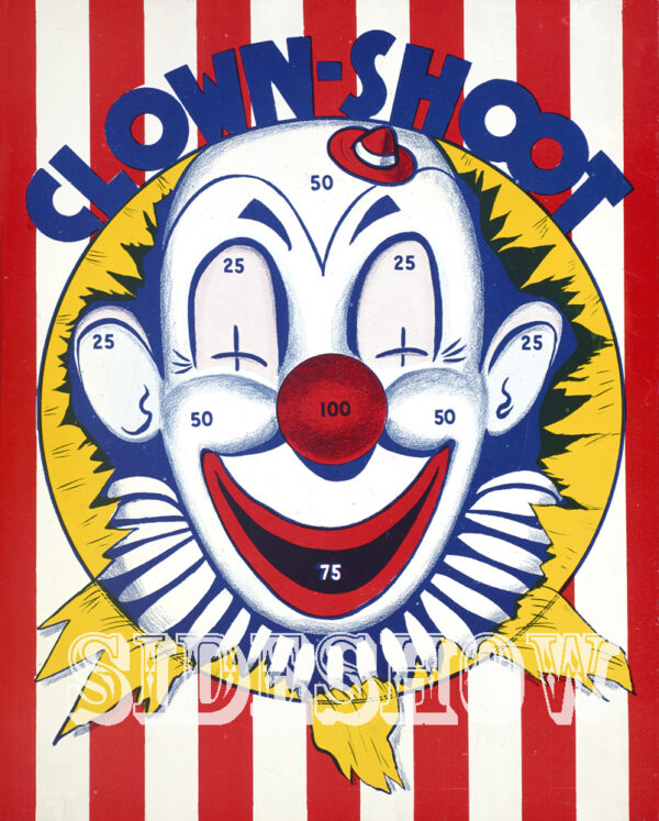 clown shoot vintage target dart board game