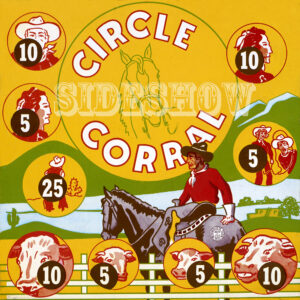 circle corral vintage target dart board game
