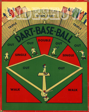 dart base ball baseball vintage target dart board game