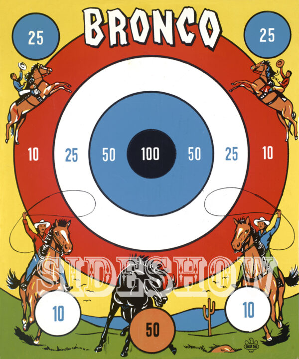bronco vintage target dart board game